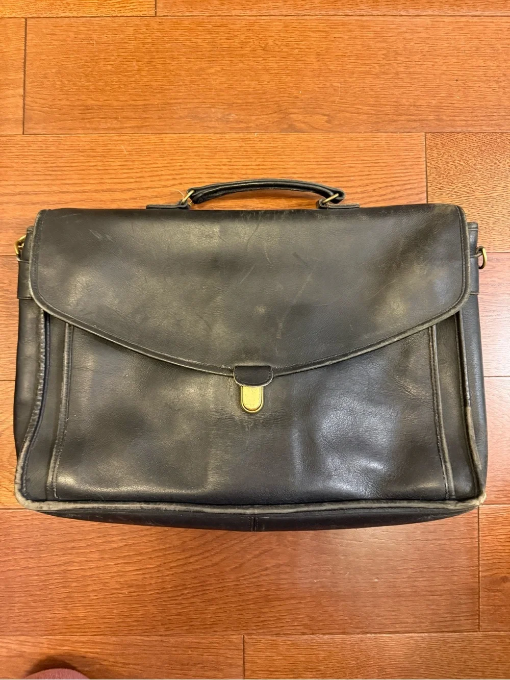 Men's Coach Vintage Black Leather Briefcase